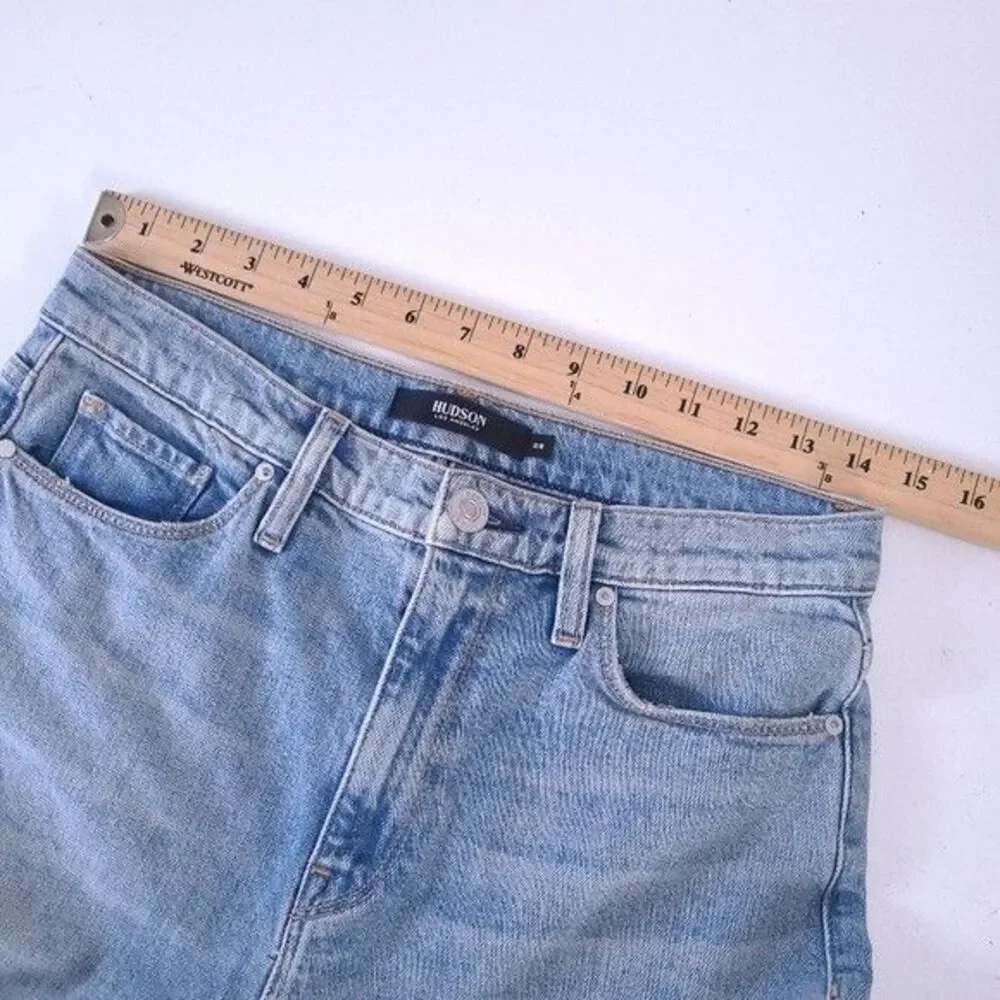 NEW! Hudson Holly High Rise Cropped Bootcut Jeans Size 28 Distressed